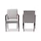 Baxton Studio Mid-Century Modern Greyish Beige Upholstered Wooden Armchair, PK2 137-7364 - alternate 2